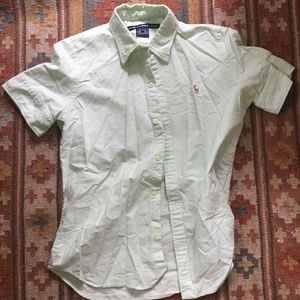 Ralph Lauren Short Sleeve Light Green Button-Down